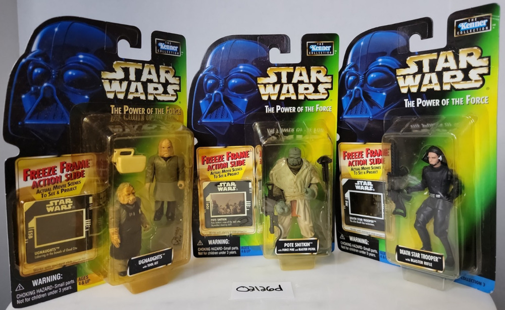 Kenner Star Wars POTF2 Pote Snitkin, Ugnaughts, Death Star Trooper 1997 F/F Card